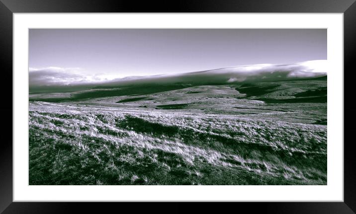 Clouds rolling over Wild Boar Fell in the Yorkshire Dales Framed Mounted Print by Phil Brown
