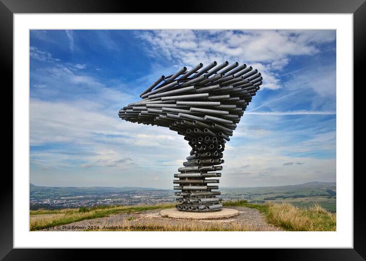 The Singing Ringing Tree, Burnley. Framed Mounted Print by Phil Brown
