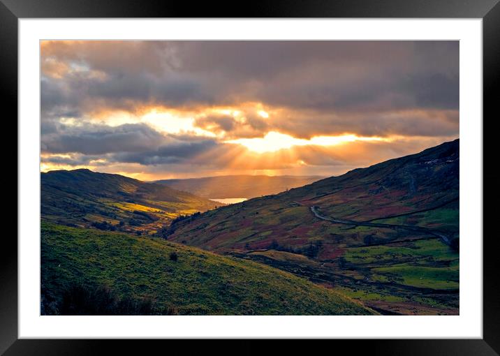 Windermere glimpsed from Kirkstone Pass Framed Mounted Print by Phil Brown