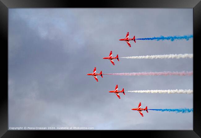 Red Arrows Framed Print by Fiona Crossan