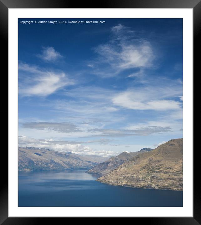 lake waikatipu, queenstown Framed Mounted Print by Adrian Smyth