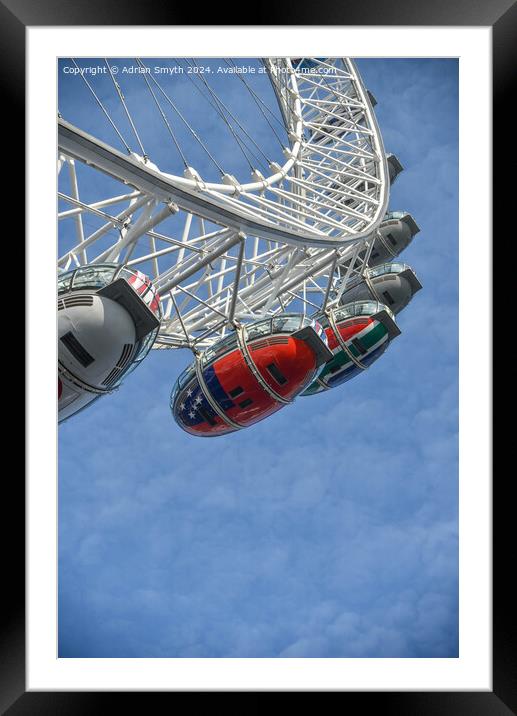 the London eye Framed Mounted Print by Adrian Smyth