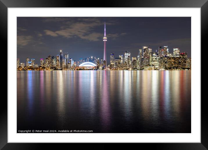 Toronto Skyline Framed Mounted Print by Peter Heal