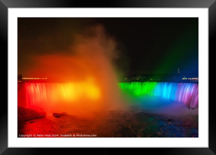 Niagara In Colour  Framed Mounted Print by Peter Heal