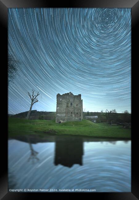 Star Trail - Hopton Castle Craven Arms Framed Print by Royston Palmer