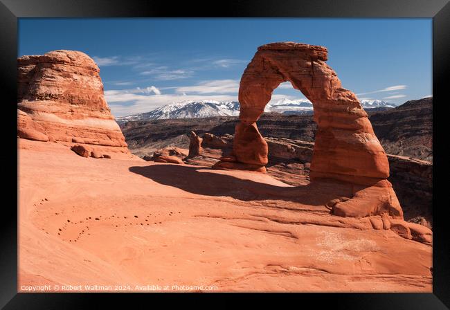 Delicate Arch at Arches National Park Framed Print by Robert Waltman