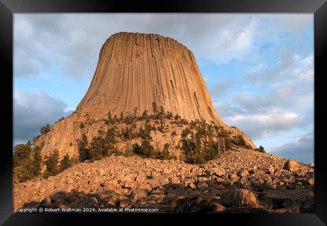 Devils Tower National Monument in Wyoming. Framed Print by Robert Waltman