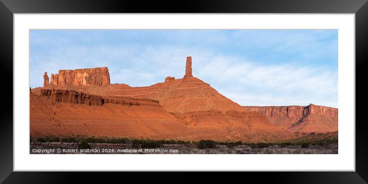 Castleton Tower with formations Priest and Nuns Utah Framed Mounted Print by Robert Waltman