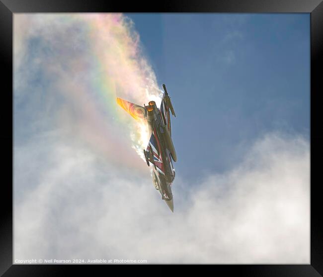 RAF Typhoon Display Pilot 2024 Practice RAF Coningsby Framed Print by Neil Pearson