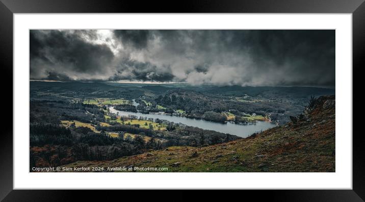 Lakeside From Gummers How Framed Mounted Print by Sam Kerfoot