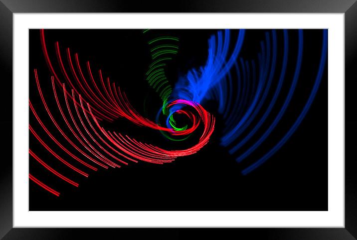 reaction in rgb Framed Mounted Print by chief rocka
