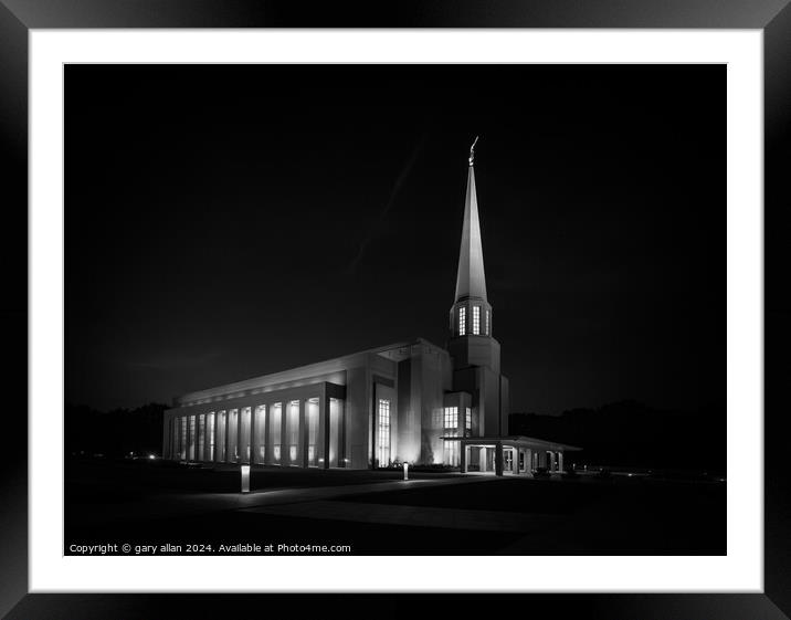 Preston England Temple Framed Mounted Print by gary allan