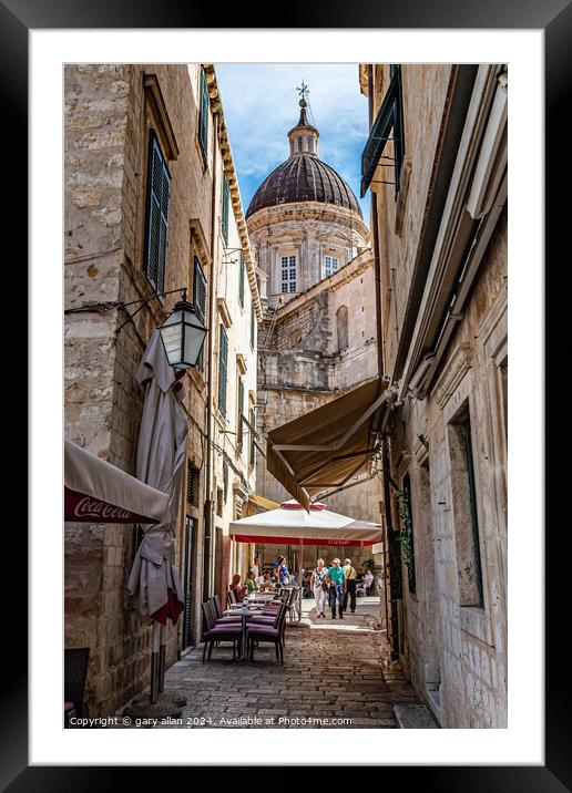 Dubrovnik church Framed Mounted Print by gary allan
