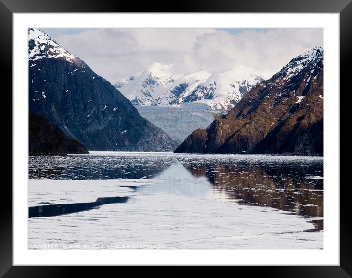 Tracy Arm Fjord Glacier View in Alaskan Wilderness Framed Mounted Print by FocusArt Flow