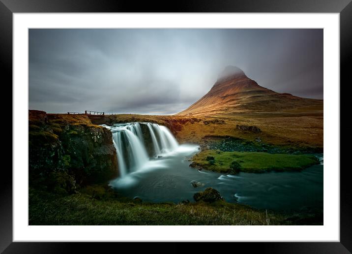 Kirkjufellfoss Waterfall in Iceland Framed Mounted Print by Ian Good