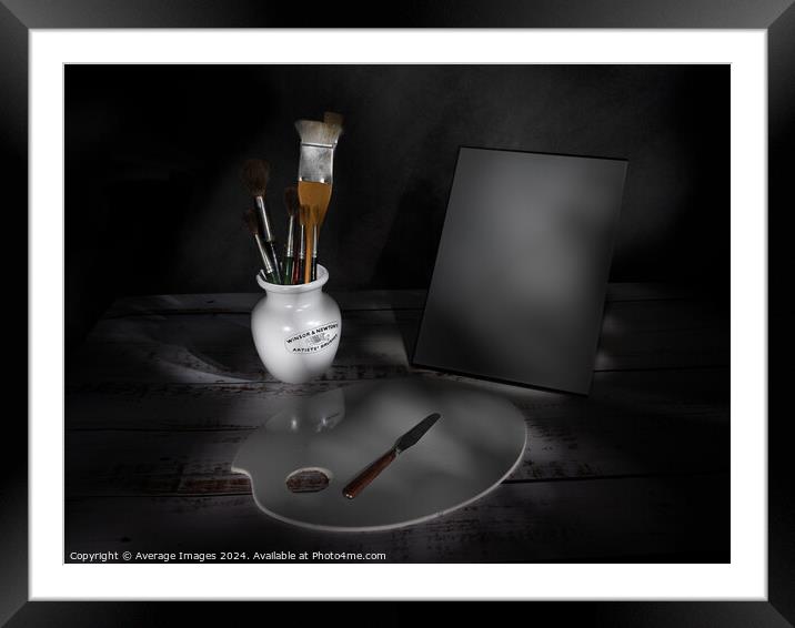 Blank canvas Framed Mounted Print by Average Images