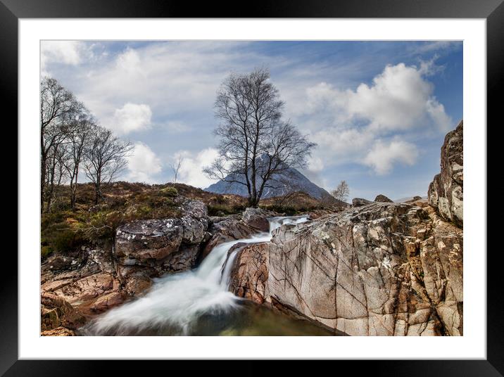 The Coupall Falls, Glencoe Framed Mounted Print by Karl Oparka