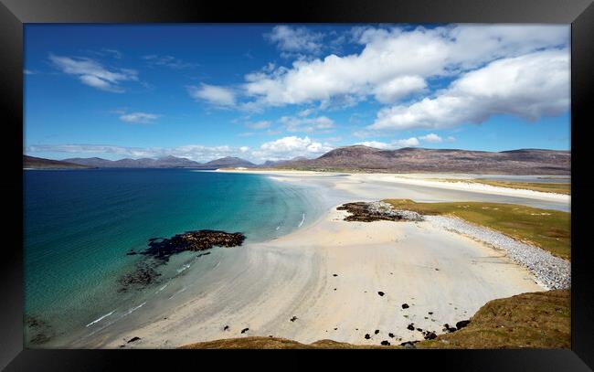 View over Luskentyre Beach Framed Print by Karl Oparka