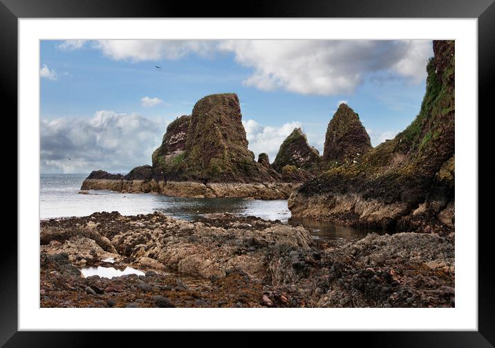 Dunottar Bay Framed Mounted Print by Karl Oparka