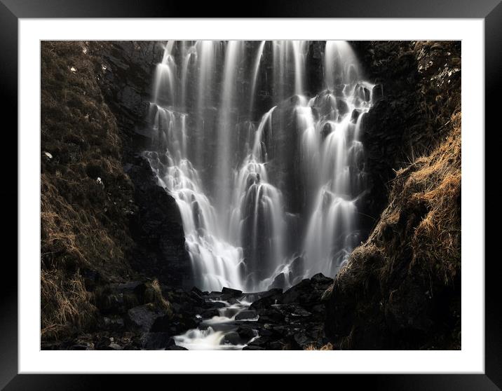 Clashnessie Waterfall, Assynt, Sutherland Framed Mounted Print by Karl Oparka