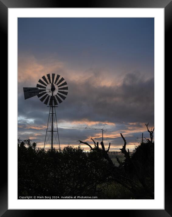 The Windmill Framed Mounted Print by Mark Borg
