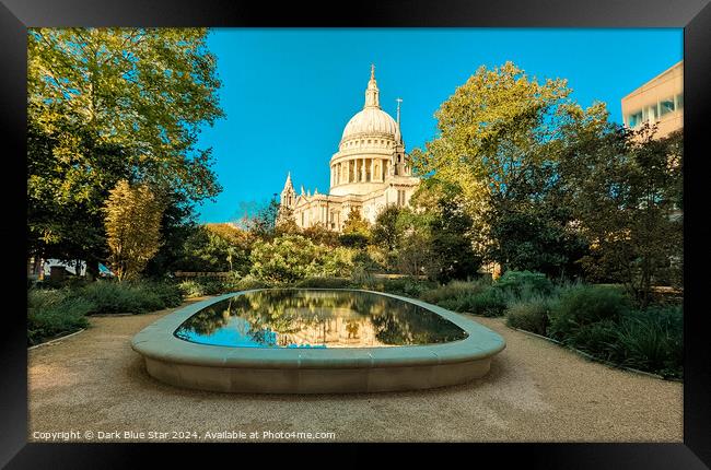 St Pauls Cathedral in London Framed Print by Dark Blue Star