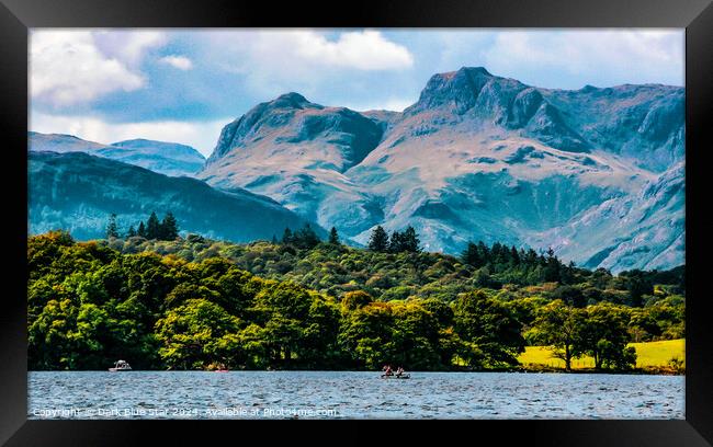 The Langdales and Windermere Framed Print by Dark Blue Star