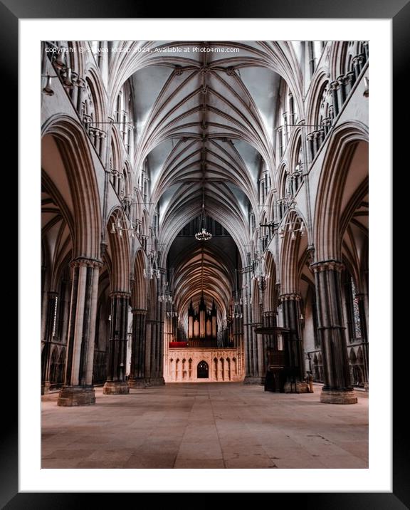 Lincoln Cathedral   Framed Mounted Print by Steven Kirsop