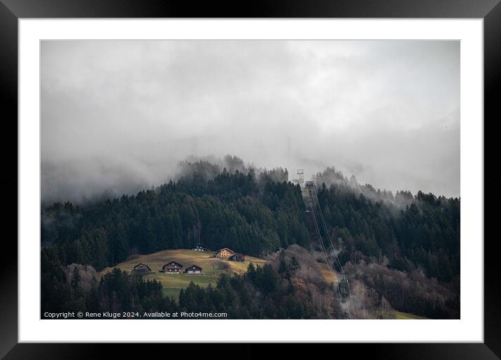 Outdoor Foggy Mountain Framed Mounted Print by Rene Kluge