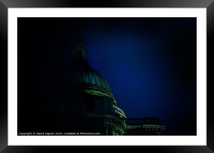 St Pauls Cathedral London Framed Mounted Print by Samit Kapoor