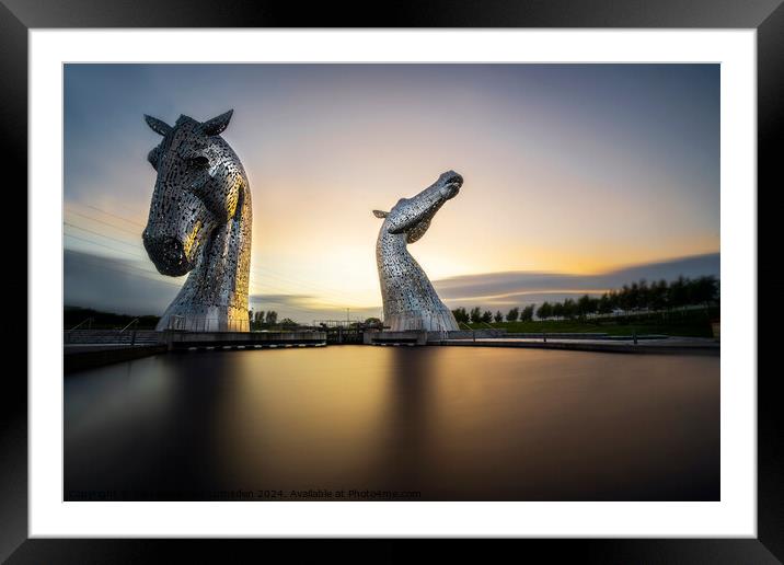 The Kelpies  Framed Mounted Print by Don Alexander Lumsden