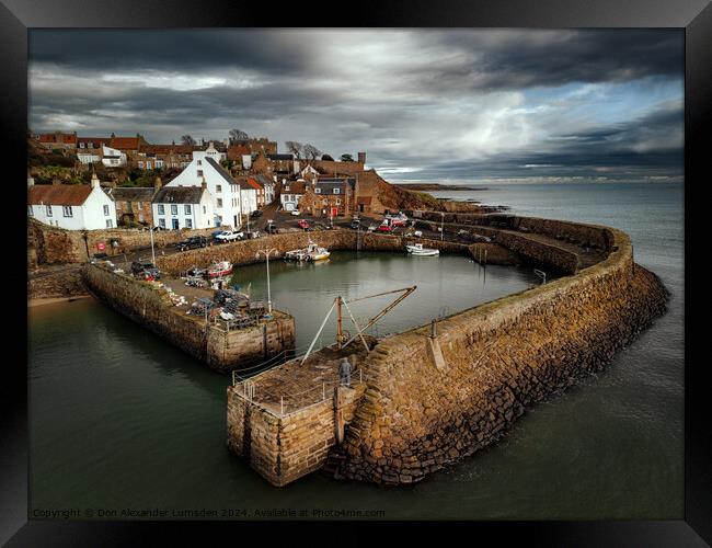 Crail Harbour Framed Print by Don Alexander Lumsden