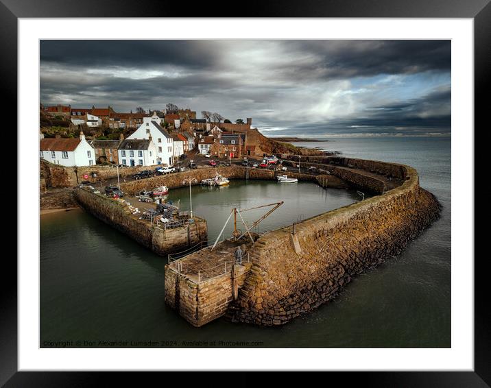 Crail Harbour Framed Mounted Print by Don Alexander Lumsden
