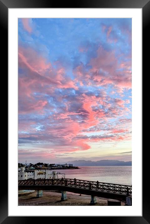Spectacular pink clouds Framed Mounted Print by Robert Galvin-Oliphant