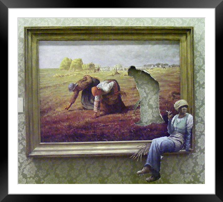 Banksy At Bristol Museum Framed Mounted Print by val butcher