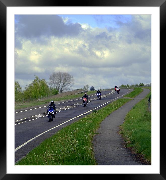 Motor Cycling Framed Mounted Print by val butcher