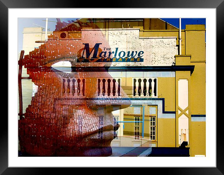 The Marlowe Theatre, Canterbury Framed Mounted Print by val butcher