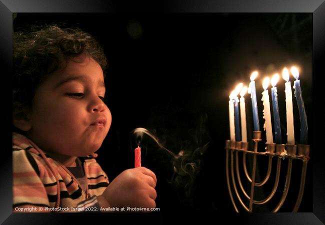 Chanukkah Menorah  Framed Print by PhotoStock Israel