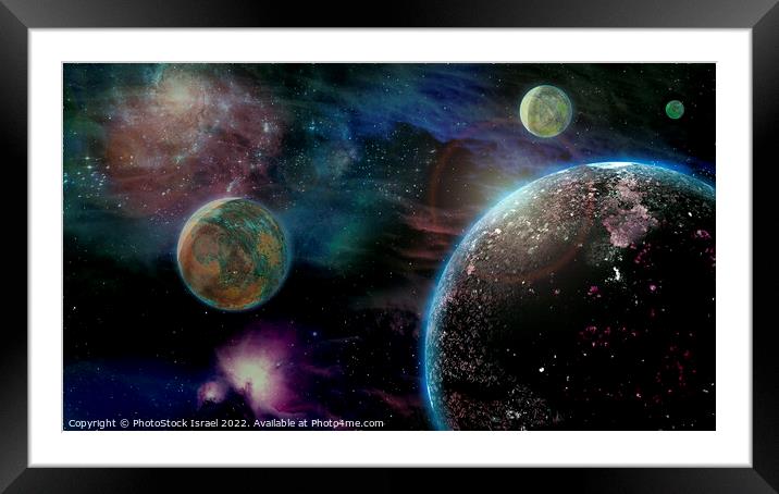 fantasy image of a planet Framed Mounted Print by PhotoStock Israel