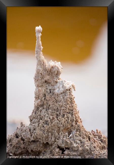 Dead Sea salt formation  Framed Print by PhotoStock Israel