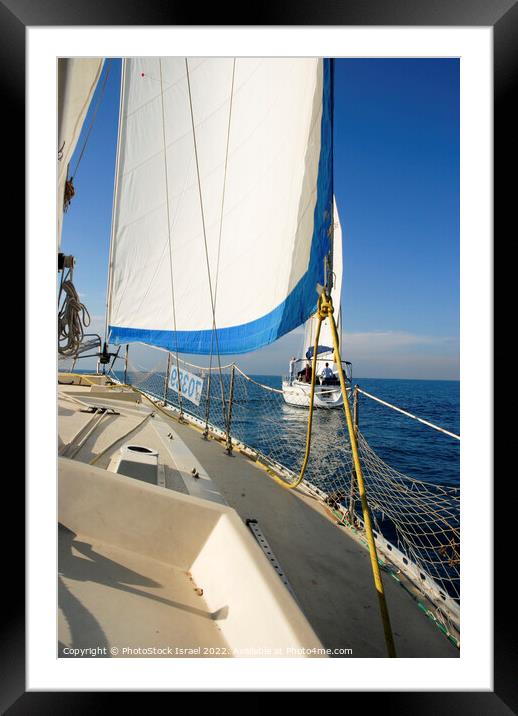 Sails of a yacht Framed Mounted Print by PhotoStock Israel