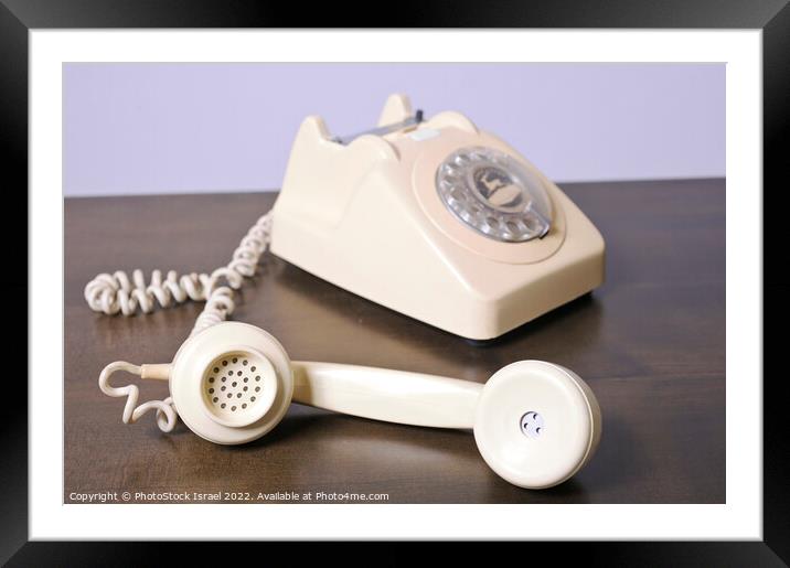 retro telephone  Framed Mounted Print by PhotoStock Israel