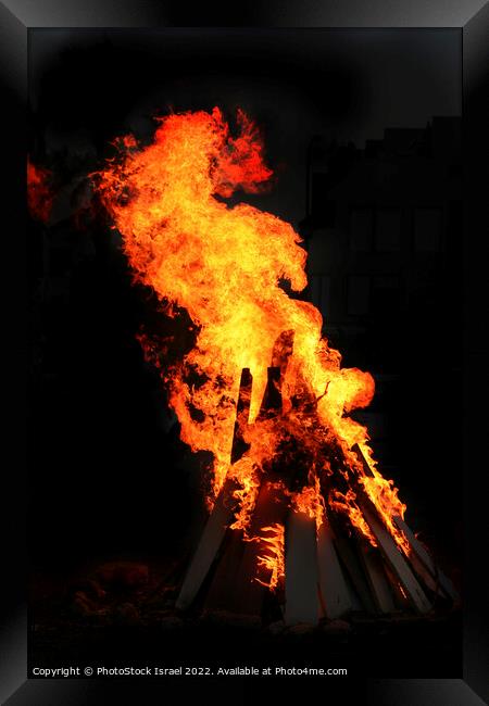 A burning bonfire Framed Print by PhotoStock Israel