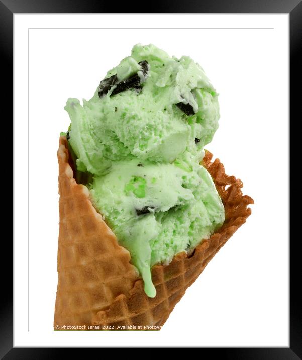 Mint-Chocolate icea cream Framed Mounted Print by PhotoStock Israel