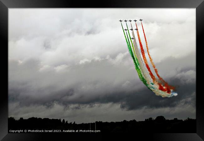  Frecce Tricolori  Framed Print by PhotoStock Israel