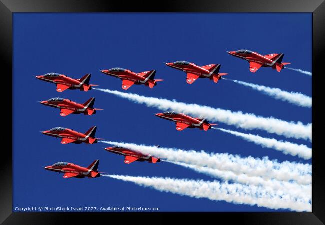 Red Arrows  Framed Print by PhotoStock Israel