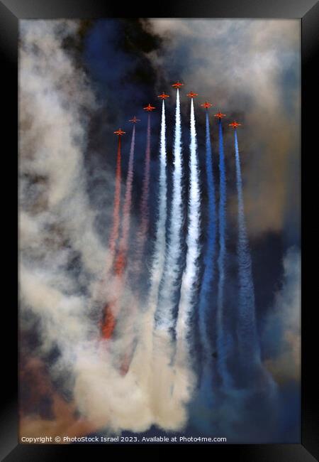 Red Arrows  Framed Print by PhotoStock Israel