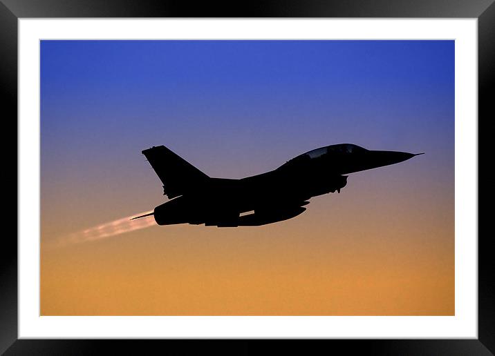 IAF F-16B Fighter jet Framed Mounted Print by PhotoStock Israel
