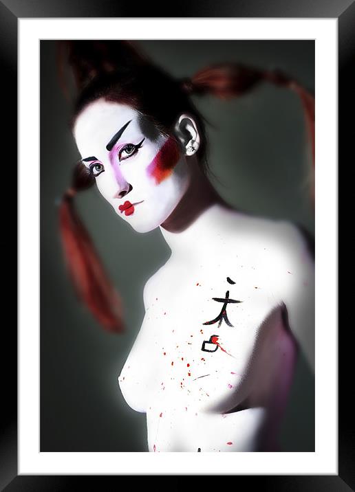 Female Model dressed in Japanese style Framed Mounted Print by PhotoStock Israel