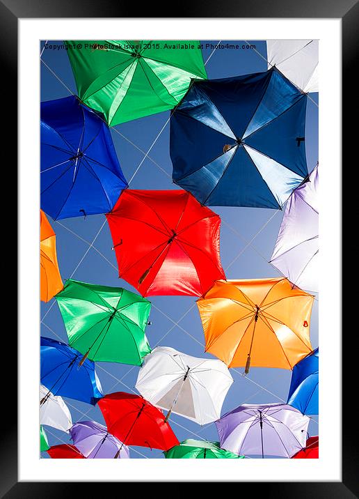 Colourful umbrellas  Framed Mounted Print by PhotoStock Israel